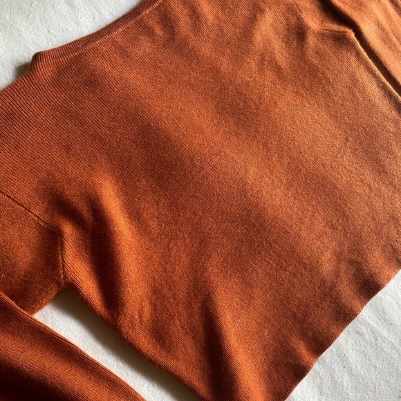 Dusan Womens Orange Silk and Cashmere Sweater Sz Large Lagenlook Luxury Designer - Picture 12 of 12